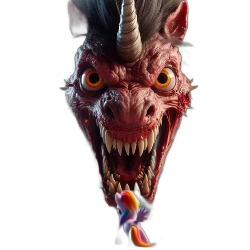 dragon, mask, creature, animal, 3d render, concept art, fantasy art, photorealistic transparent PNG cut-out
