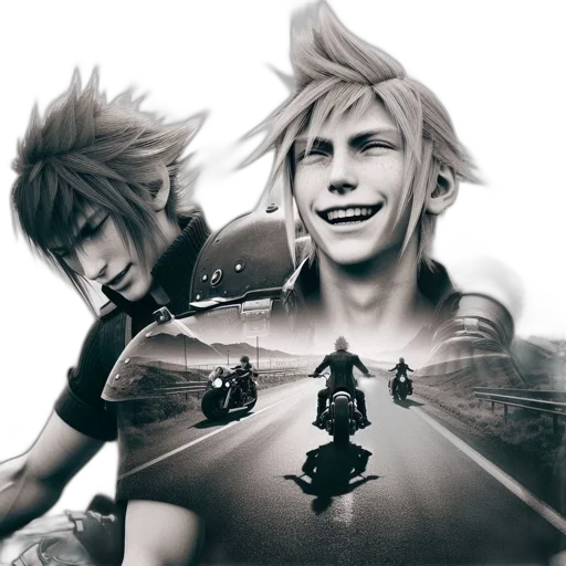 concept art, fantasy art, two, animated, characters, one, looking, down transparent PNG cut-out