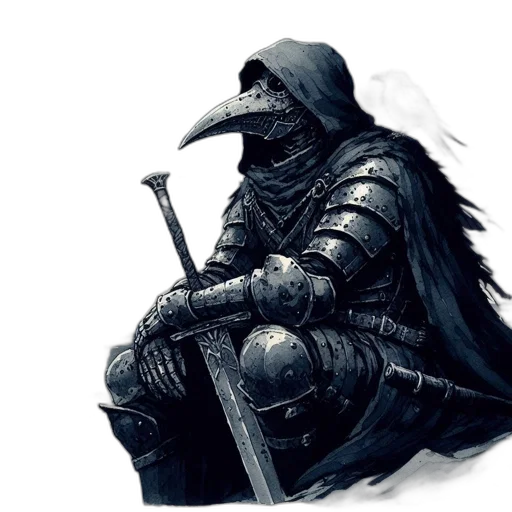 sword, mask, weapon, dragon, concept art, fantasy art, comic book art, pixel art transparent PNG cut-out