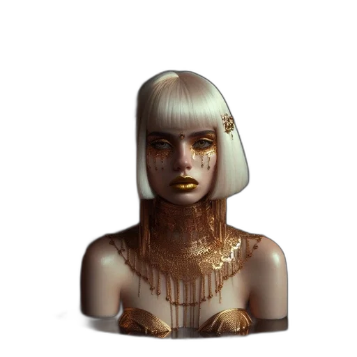 mask, jewelry, face, crown, fantasy art, concept art, 3d render, cyberpunk transparent PNG cut-out