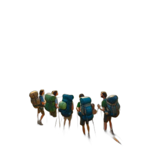 staff, umbrella, jacket, robot, 3d render, concept art, pixel art, watercolor transparent PNG cut-out