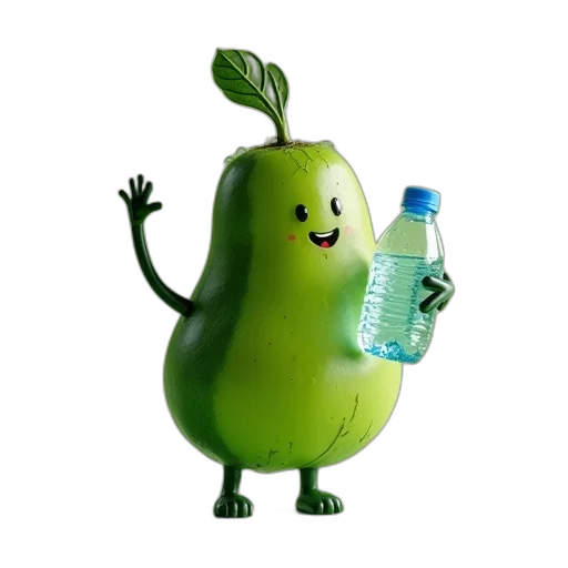 bottle, food, robot, creature transparent PNG cut-out