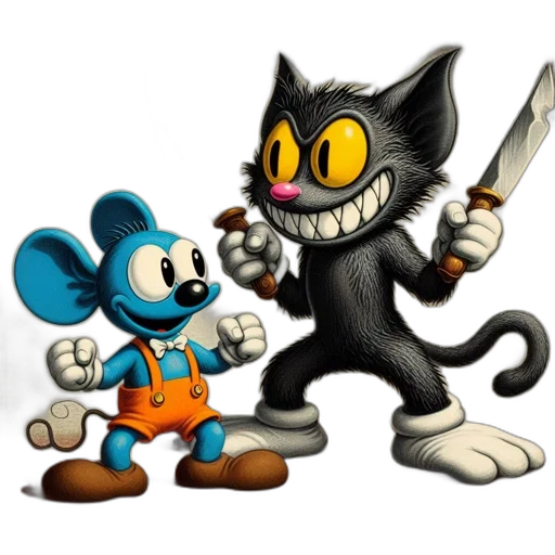 staff, concept art, cartoon, pixel art, 3d render, animated, mouse, orange transparent PNG cut-out
