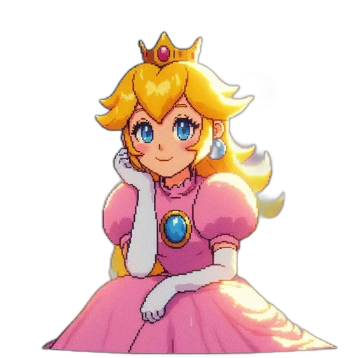 crown, dress, staff, face, pixel art, concept art, watercolor, cartoon transparent PNG cut-out