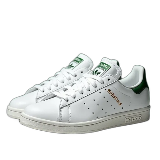 shoes, photorealistic, green, white, trainers, adidas, originals, stan transparent PNG cut-out