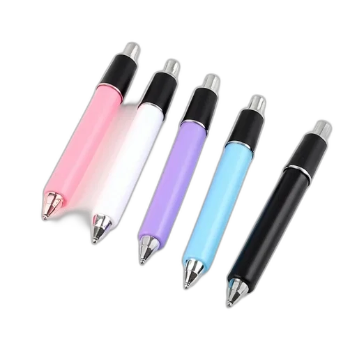staff, set, five, colorful, pens, black, tips, displayed transparent PNG cut-out