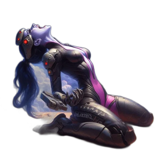 robot, creature, weapon, mask, concept art, cyberpunk, pixel art, fantasy art transparent PNG cut-out