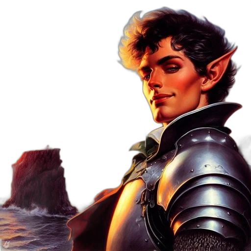 dragon, sword, face, fantasy art, concept art, photorealistic, armored, elf transparent PNG cut-out