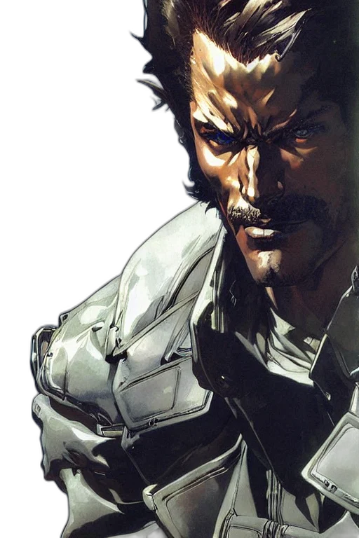 face, comic book art, concept art, photorealistic transparent PNG cut-out