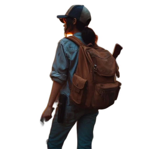 staff, jacket, hat, umbrella, 3d render, concept art, photorealistic, oil painting transparent PNG cut-out