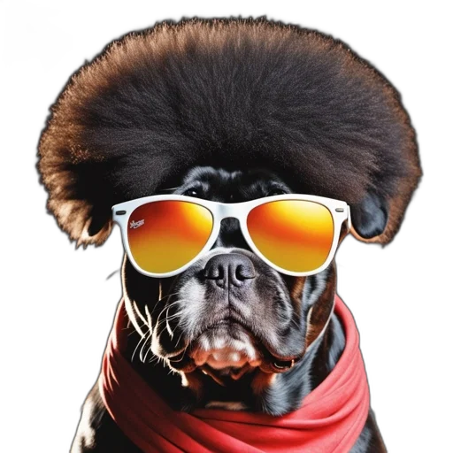 animal, face, jacket, hat, photorealistic, 3d render, cartoon, eccentrically transparent PNG cut-out