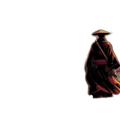 hat, umbrella, jacket, staff, concept art, comic book art, pixel art, fantasy art transparent PNG cut-out