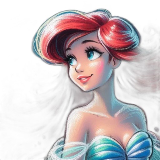 crown, dress, watercolor, fantasy art, cartoon, concept art, underwater, blue transparent PNG cut-out