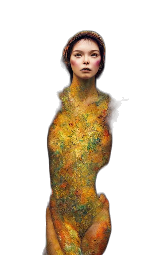 dress, fantasy art, oil painting, photorealistic transparent PNG cut-out