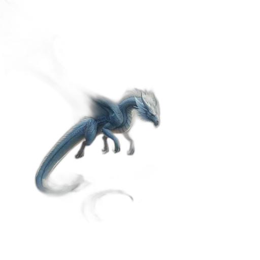 dragon, creature, animal, staff, concept art, 3d render, fantasy art, watercolor transparent PNG cut-out
