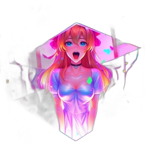 dress, mask, creature, robot, anime, pixel art, vaporwave, concept art transparent PNG cut-out