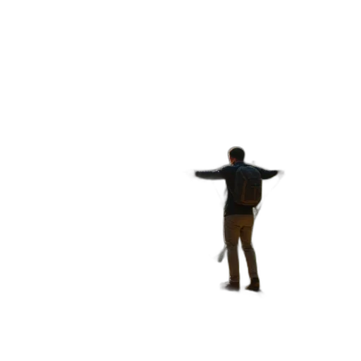 staff, jacket, robot, weapon transparent PNG cut-out