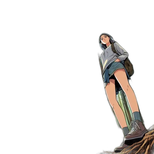 sword, robot, weapon, hair, concept art, comic book art, 3d render, fantasy art transparent PNG cut-out
