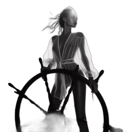 staff, dress, jewelry, robot, concept art, fantasy art, photorealistic, 3d render transparent PNG cut-out