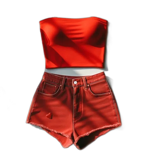 dress, jacket, 3d render, red, monochromatic, still, life, features transparent PNG cut-out
