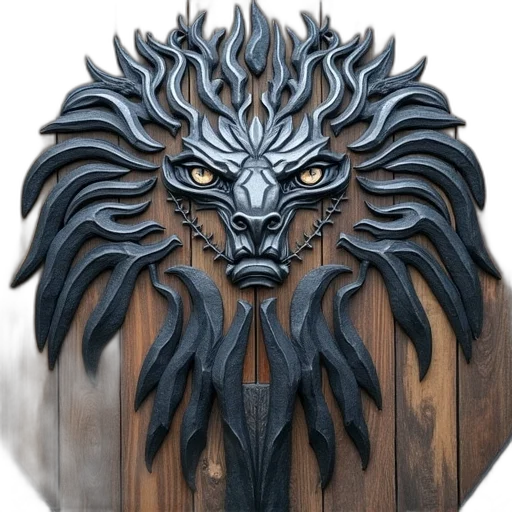 dragon, crown, mask, face, fantasy art, 3d render, concept art, photorealistic transparent PNG cut-out