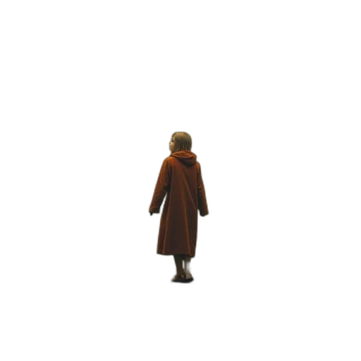 jacket, staff, robot, creature transparent PNG cut-out