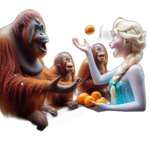 concept art, 3d render, photorealistic, forest, individual, dressed, like, elsa transparent PNG cut-out