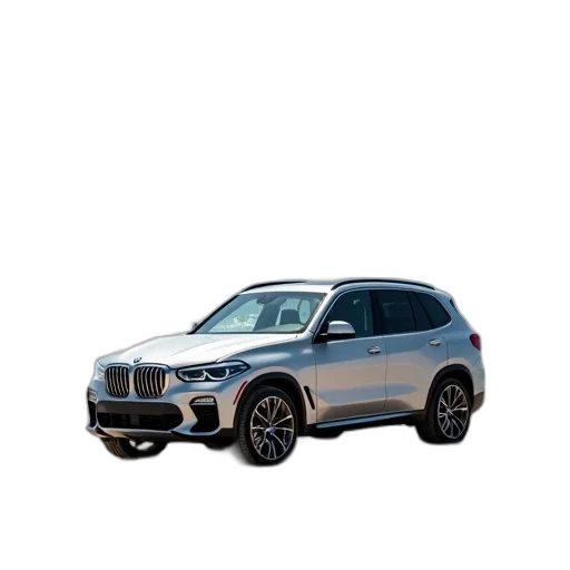 car, silver, bmw, parked, sandy, beach, ocean, background transparent PNG cut-out