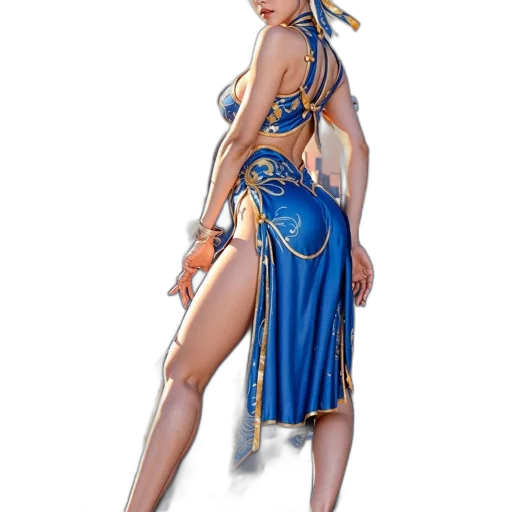 staff, dress, sword, fantasy art, concept art, 3d render, pixel art, blue transparent PNG cut-out