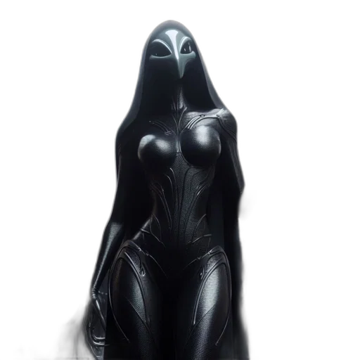 mask, dress, creature, robot, concept art, comic book art, fantasy art, 3d render transparent PNG cut-out