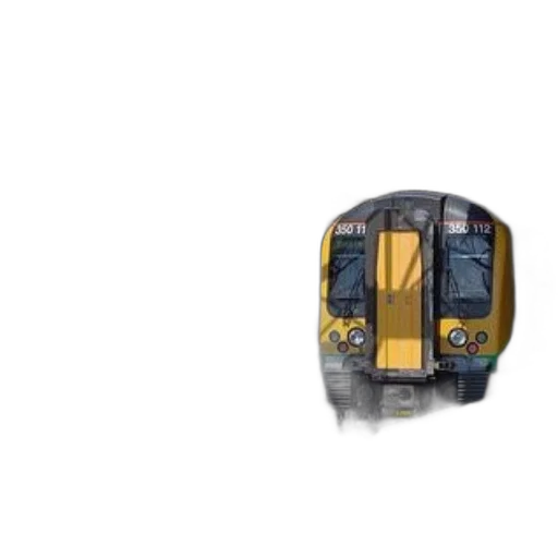 car, photorealistic, concept art, yellow, green, train, stationed, platform transparent PNG cut-out
