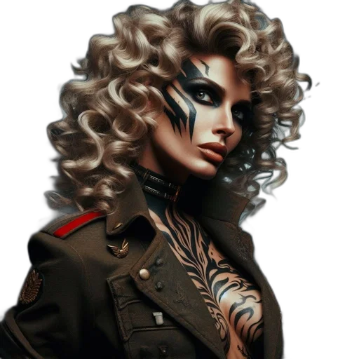 hair, crown, staff, face, fantasy art, photorealistic, concept art, comic book art transparent PNG cut-out