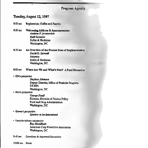 program, agenda, tuesday, august, 1997, including, registration, coffee transparent PNG cut-out