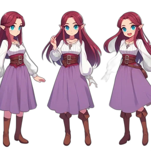 concept art, anime, fantasy art, pixel art, red, pastel, dark, colorful transparent PNG cut-out