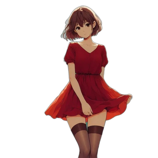 dress, flower, shoes, robot, anime, watercolor, concept art, pixel art transparent PNG cut-out
