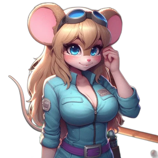 staff, jacket, animal, weapon, cartoon, anime, pixel art, concept art transparent PNG cut-out