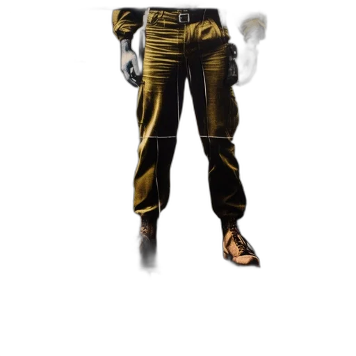 jacket, staff, weapon, robot, concept art, 3d render, comic book art, pixel art transparent PNG cut-out