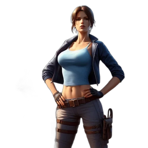 jacket, weapon, staff, concept art, pixel art, 3d render, fantasy art, blue transparent PNG cut-out
