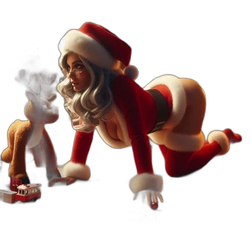concept art, 3d render, fantasy art, photorealistic, fire, during, christmas, season transparent PNG cut-out