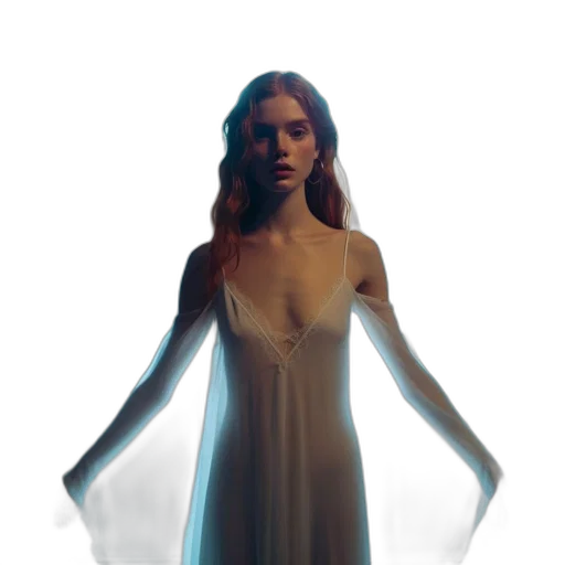 dress, creature, jewelry, face, concept art, 3d render, photorealistic, fantasy art transparent PNG cut-out