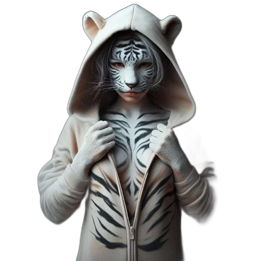 mask, creature, animal, jacket, concept art, fantasy art, 3d render, comic book art transparent PNG cut-out