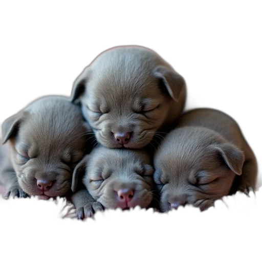 animal, photorealistic, oil painting, 3d render, group, puppies, sleeping, soft transparent PNG cut-out