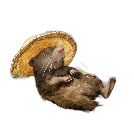 hat, animal, food, hair, photorealistic, concept art, 3d render, watercolor transparent PNG cut-out