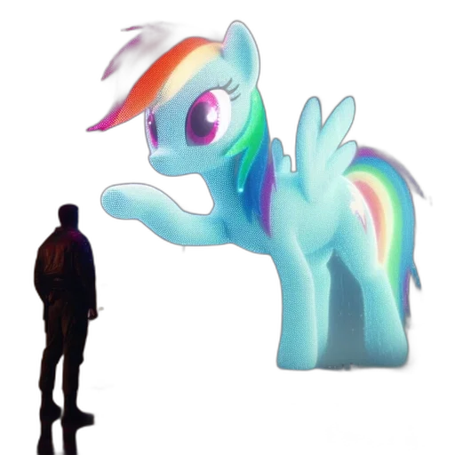 staff, creature, jacket, weapon, concept art, 3d render, vaporwave, pixel art transparent PNG cut-out