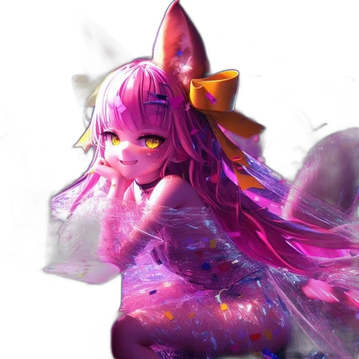 dragon, creature, dress, staff, fantasy art, concept art, anime, 3d render transparent PNG cut-out