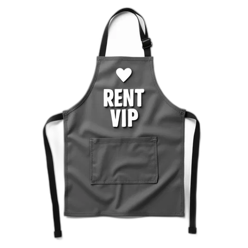 gray, apron, black, strap, buckle, displayed, against, white transparent PNG cut-out