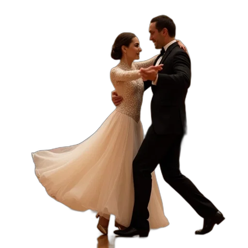 dress, photorealistic, first, image, depicts, couple, dancing, ballroom transparent PNG cut-out