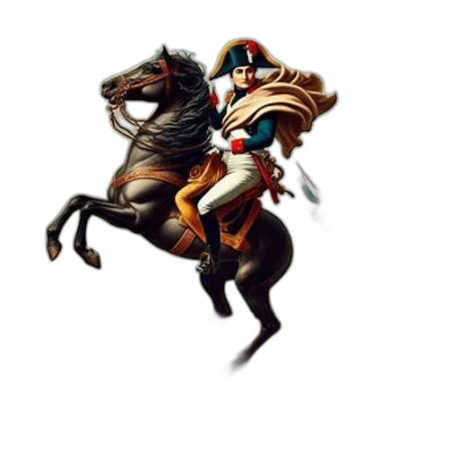 animal, fantasy art, concept art, pixel art, photorealistic, man, napoleonic-era, military transparent PNG cut-out