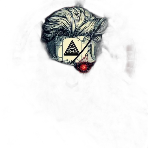 mask, face, robot, crown, pixel art, concept art, fantasy art, 3d render transparent PNG cut-out