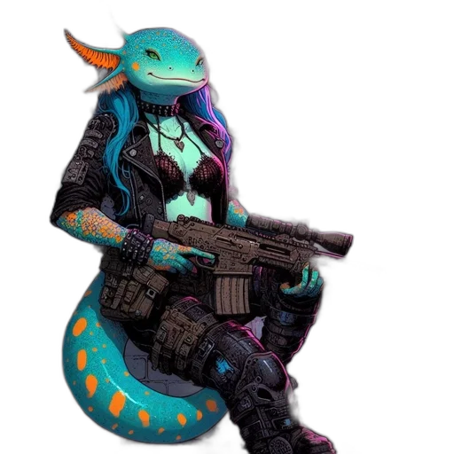 dragon, weapon, staff, animal, concept art, cyberpunk, pixel art, 3d render transparent PNG cut-out